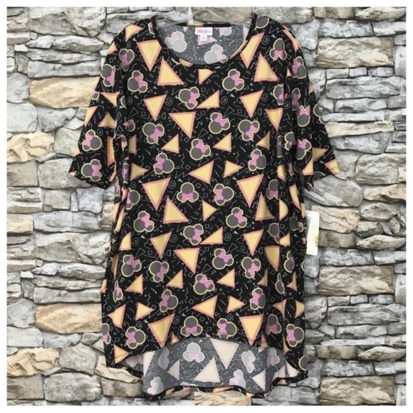 #129 NWT Disney x LulaRoe Minnie Mouse Irma Shirt 90's Graphic Tunic Top Medium - Picture 2 of 5